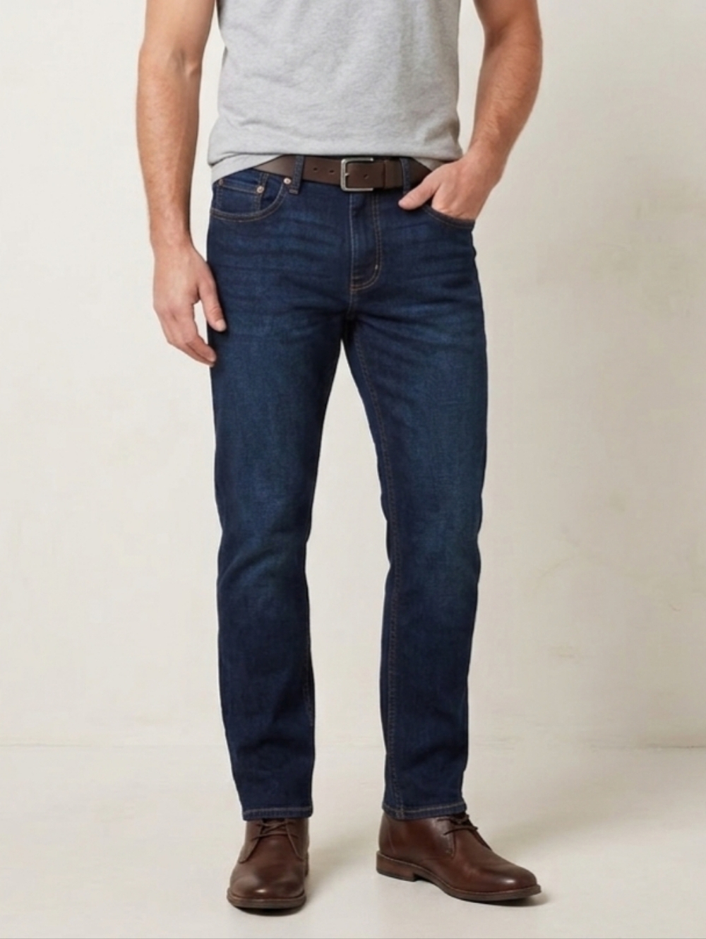 Izod Blue Straight Jeans with Classic Indigo Hue